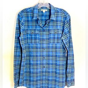 Pretty BURBERRY BRIT Blouse Size US Med Classic Plaid LOW PRICE